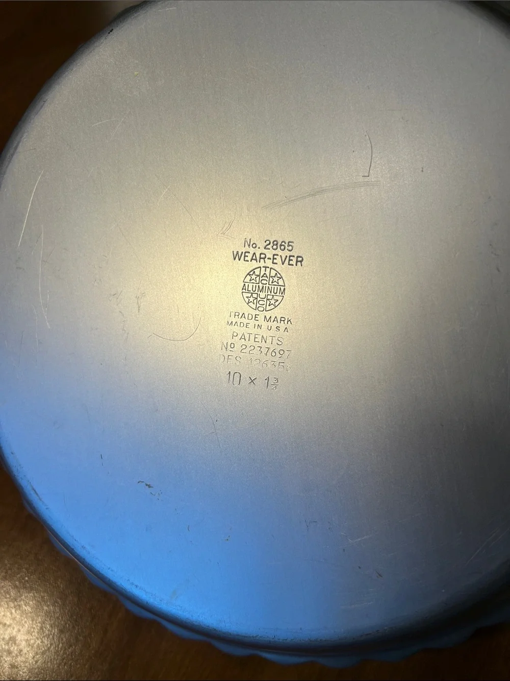 Vintage Wear-ever No. 2865 Silver Fluted Pie Pans
